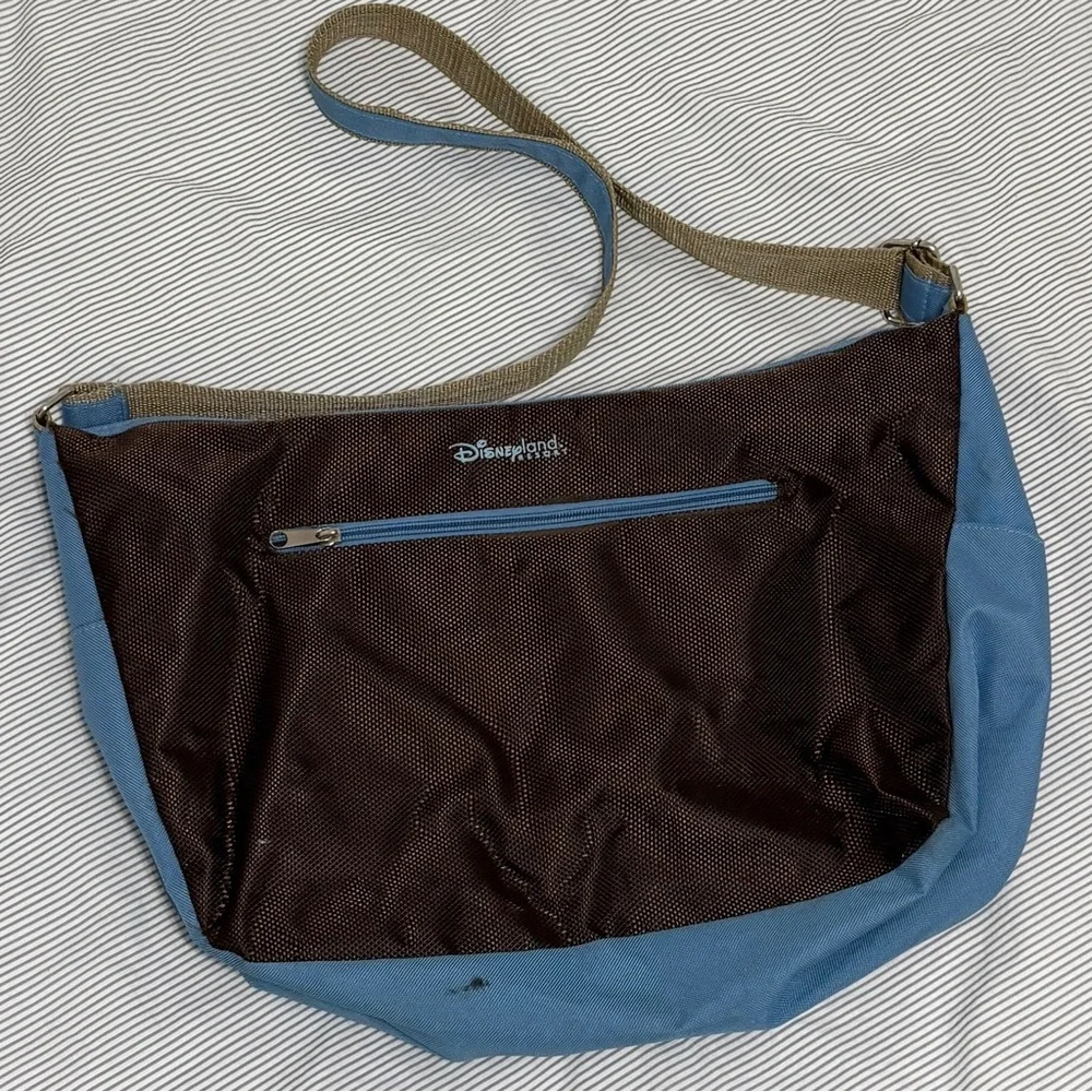 00’s Disneyland Resort Bambie‎ Blue & Brown Messenger Bag Crossbody Laptop Bag